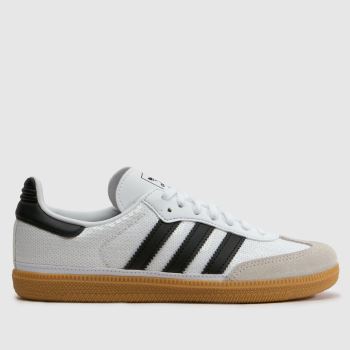 adidas White & Black Samba OG Girls Junior