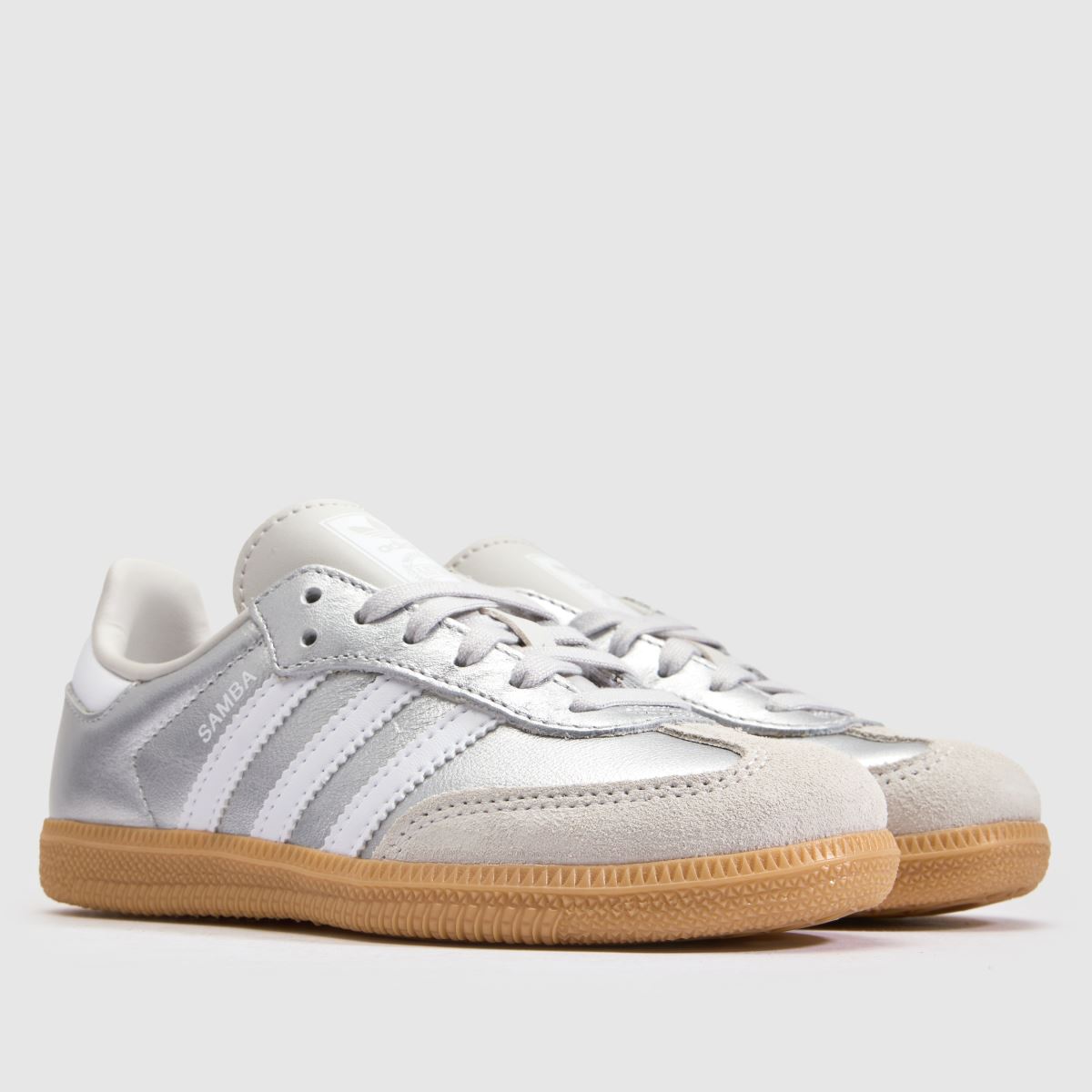 adidas Samba OG Girls Junior in Silver adidas Samba OG 1