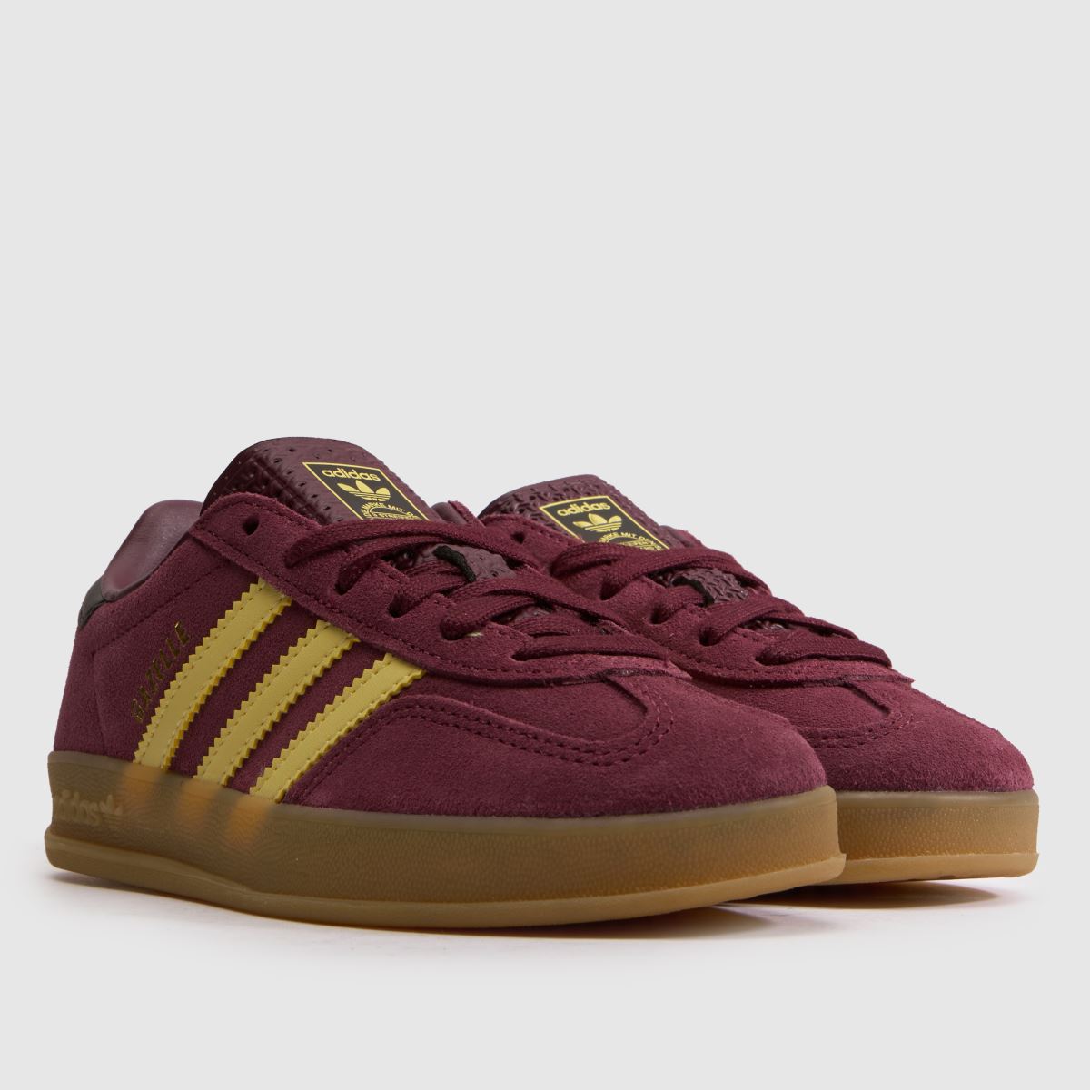 adidas Gazelle Indoor Girls Junior in Burgundy adidas Gazelle Indoor 1