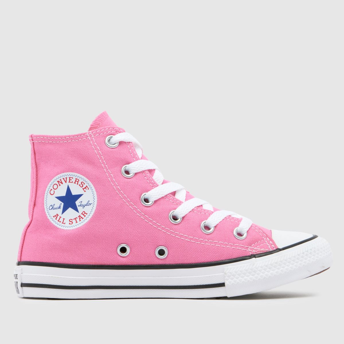 Converse Pink All Star Hi Girls Junior Trainers, Size: 12 (EU 30)