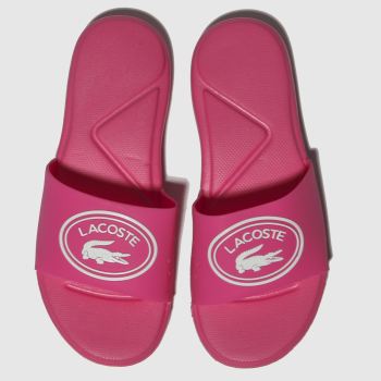lacoste pink l.30 slide sandals junior lacoste pink l.30 slide sandals junior