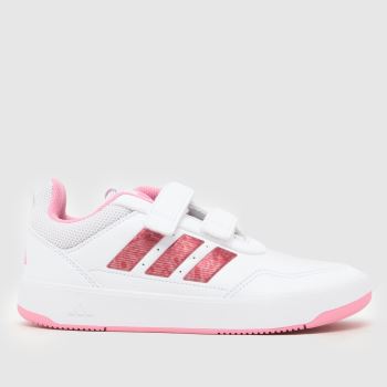 adidas White & Pink Tensaur Sport Girls Junior