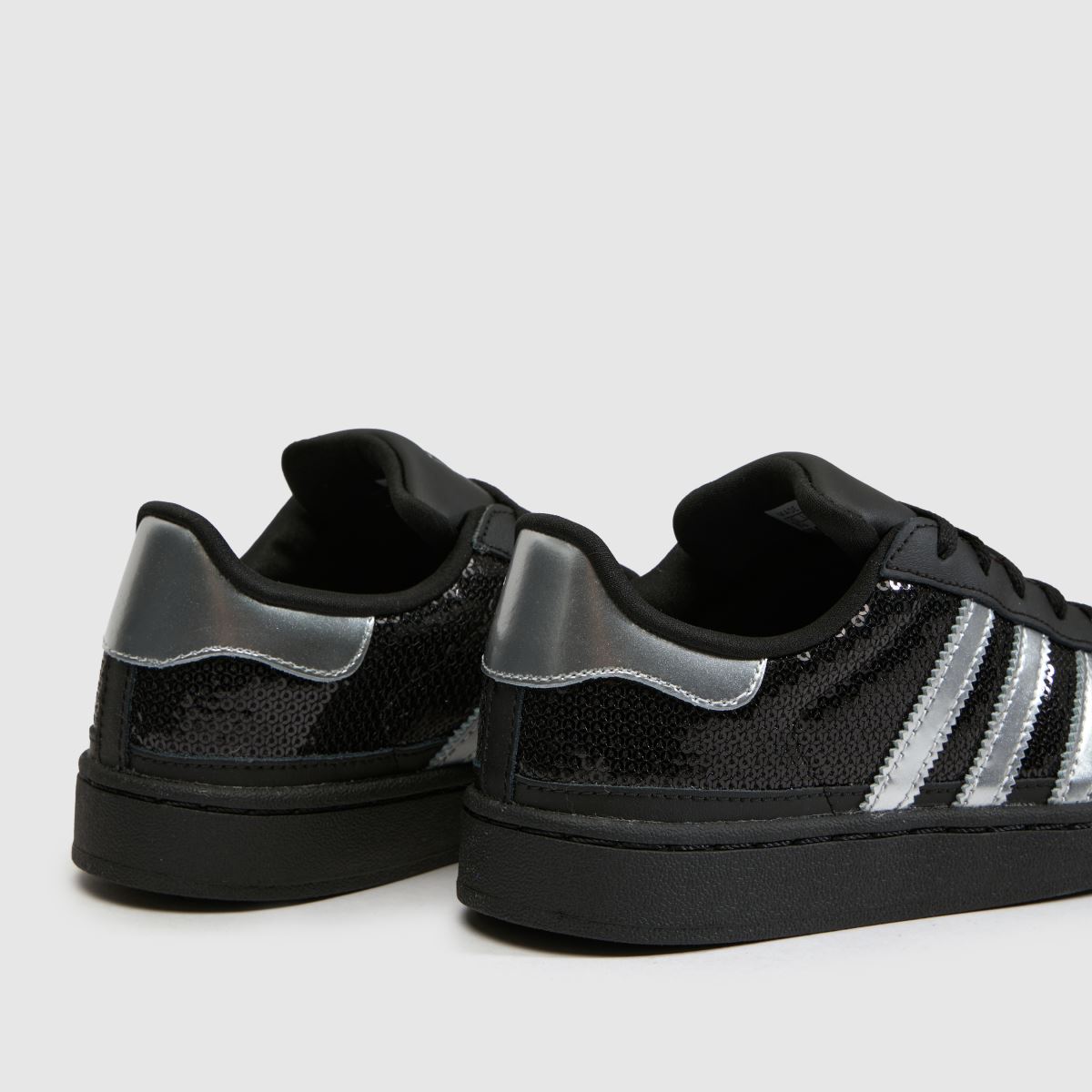 adidas Superstar II Girls Junior in Black & Silver adidas Superstar II 7