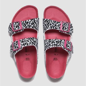 birkenstock black & pink arizona sandals junior birkenstock black & pink arizona sandals junior