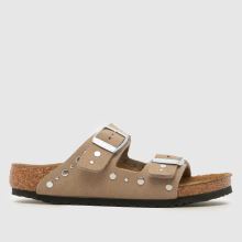 BIRKENSTOCK Arizona Rivets Narrow Fit Girls Junior in Taupe BIRKENSTOCK Arizona Rivets Narrow Fit,1 of 4