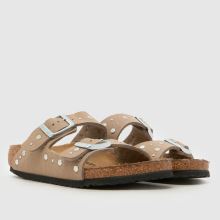 BIRKENSTOCK Arizona Rivets Narrow Fit Girls Junior in Taupe BIRKENSTOCK Arizona Rivets Narrow Fit,2 of 4