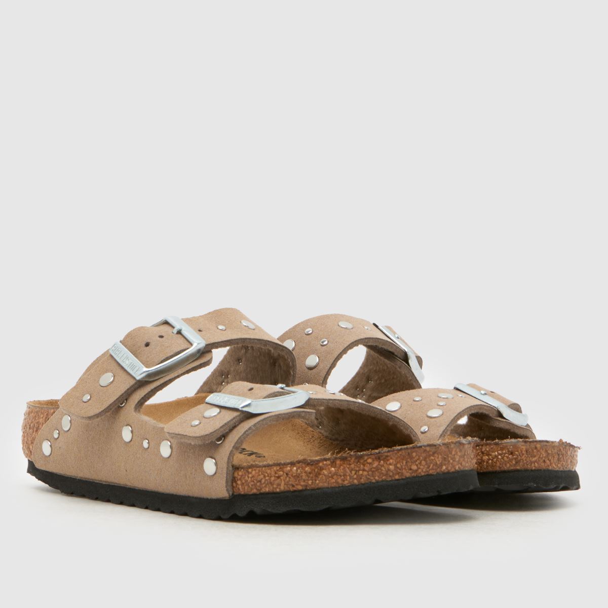 BIRKENSTOCK Arizona Rivets Narrow Fit Girls Junior in Taupe BIRKENSTOCK Arizona Rivets Narrow Fit 1