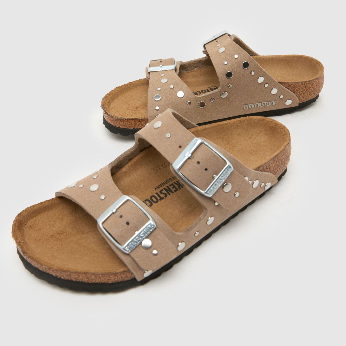 BIRKENSTOCK Arizona Rivets Narrow Fit Girls Junior in Taupe BIRKENSTOCK Arizona Rivets Narrow Fit 7