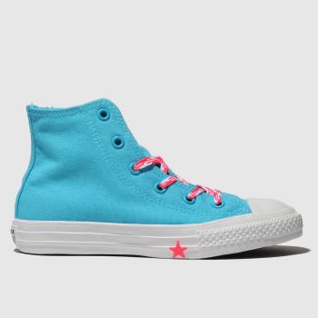 converse blue chuck taylor all star hi trainers junior converse blue chuck taylor all star hi trainers junior