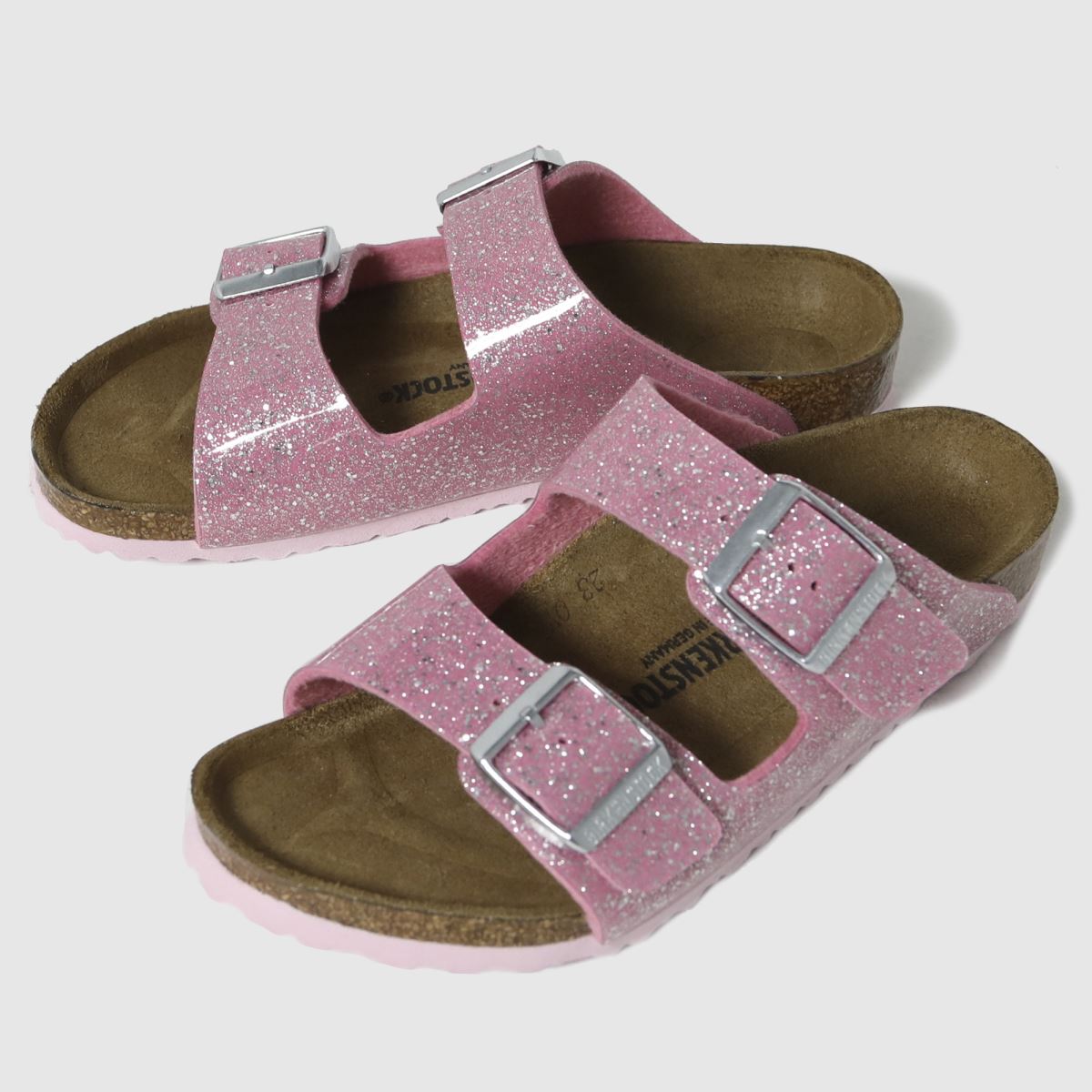metallic pink birkenstocks