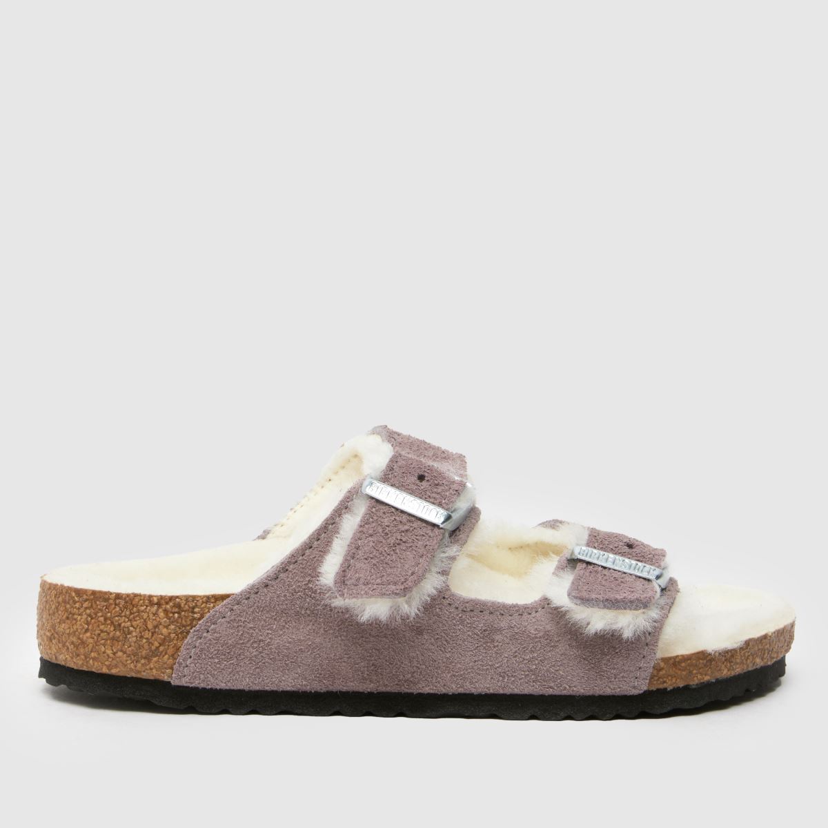BIRKENSTOCK Mauve Arizona Shearling Girls Junior Sandals