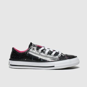 converse black all star lo galaxy glimmer trainers junior converse black all star lo galaxy glimmer trainers junior