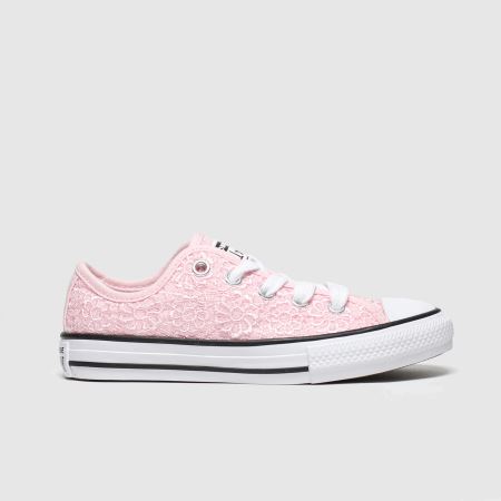 pink all star ox glitter trainers junior