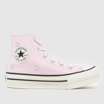 Converse Pale Pink All Star EVA Lift Hi Beaded Girls Junior