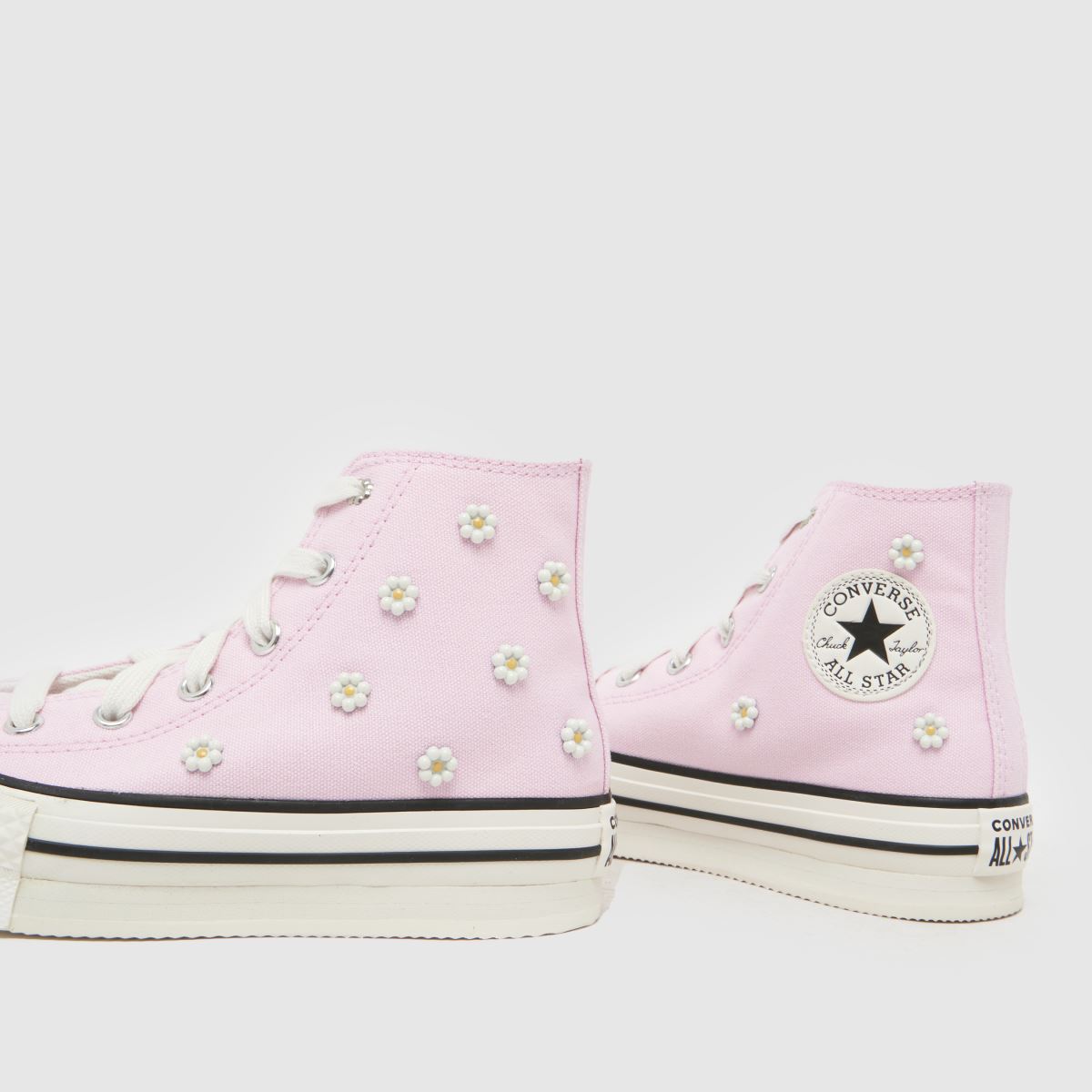 Converse All Star EVA Lift Hi Beaded Girls Junior in Pale Pink Converse All Star EVA Lift Hi Beaded 7