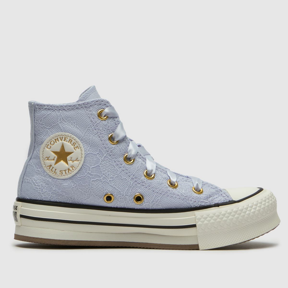 Converse All Star EVA Lift Hi Girls Junior in Lilac Converse All Star EVA Lift Hi