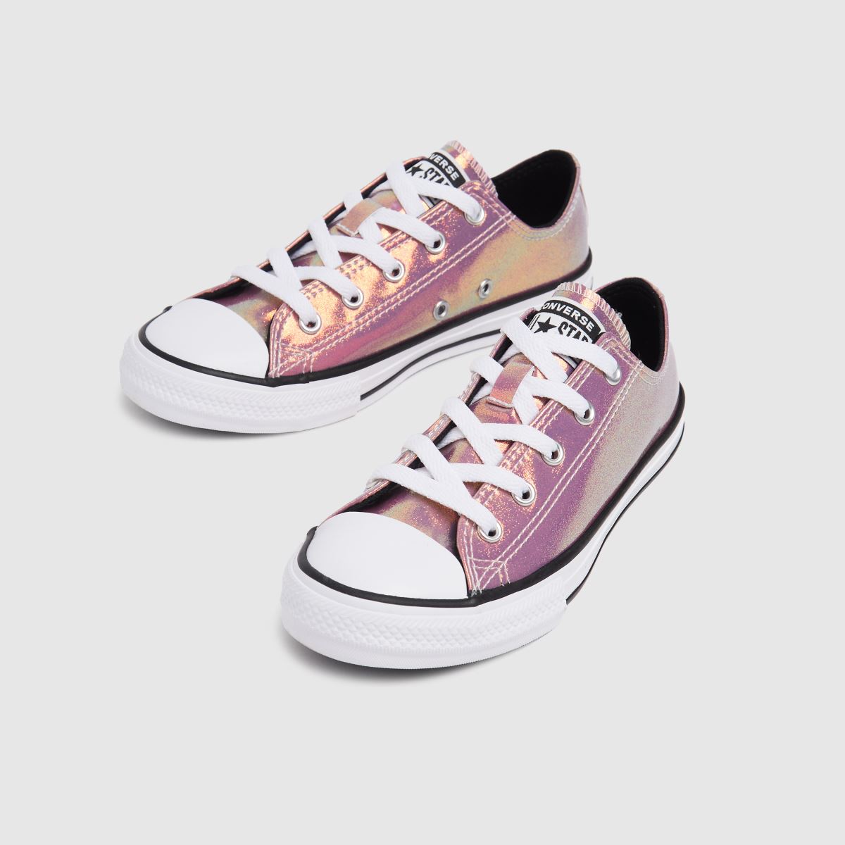 converse metallic pink