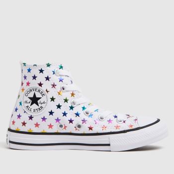 Converse white hi foil star Girls Junior Trainers Converse white hi foil star Girls Junior Trainers