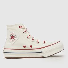 Converse Chucks in Love EVA Lift Hi Girls Junior in White & Red Converse Chucks in Love EVA Lift Hi,1 of 4