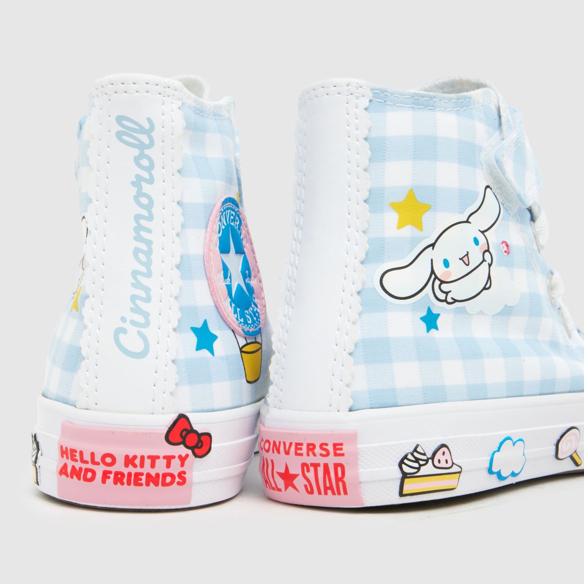 Converse All Star Hi 1V Hello Kitty Girls Junior in Pale Blue Converse All Star Hi 1V Hello Kitty 7