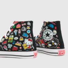 Converse All Star Hi Hello Kitty Girls Junior in Black & White Converse All Star Hi Hello Kitty,4 of 4