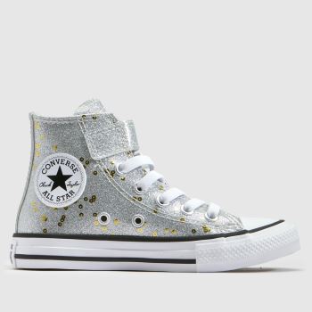 Converse Silver All Star Hi Girls Junior