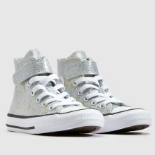Converse All Star Hi Girls Junior in Silver Converse All Star Hi,2 of 4