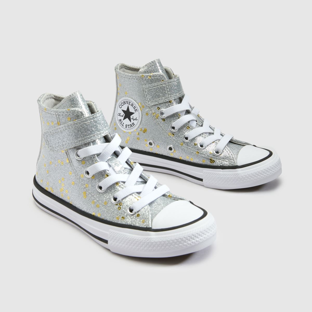 Converse All Star Hi Girls Junior in Silver Converse All Star Hi 7