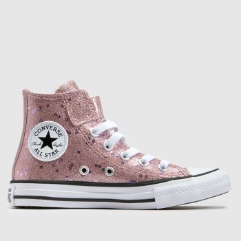 Converse Pink Multi All Star Hi 1V Girls Junior
