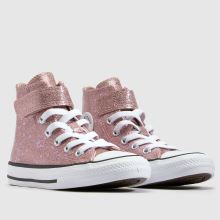 Converse All Star Hi 1V Girls Junior in Pink Multi Converse All Star Hi 1V,2 of 4