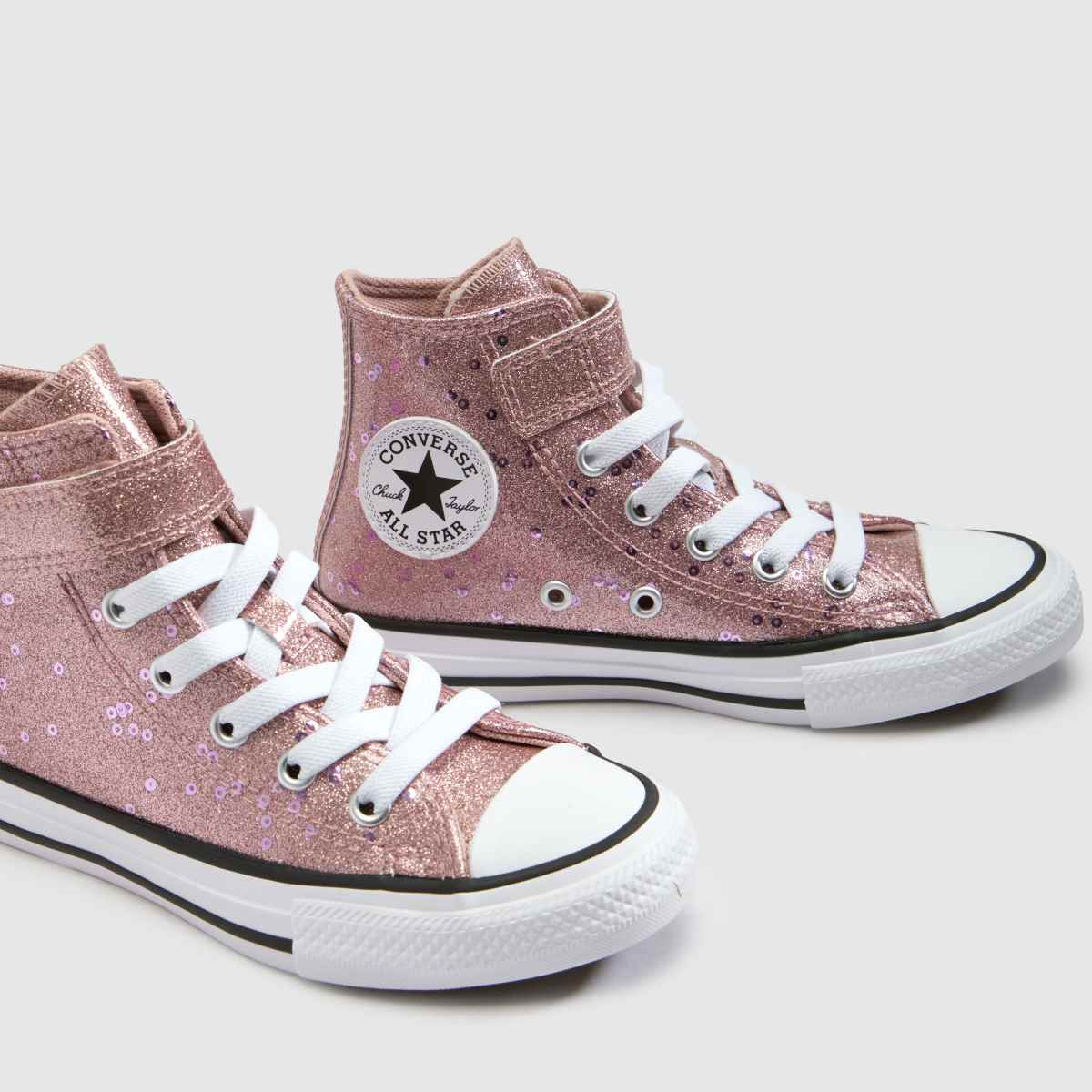 Converse All Star Hi 1V Girls Junior in Pink Multi Converse All Star Hi 1V 4