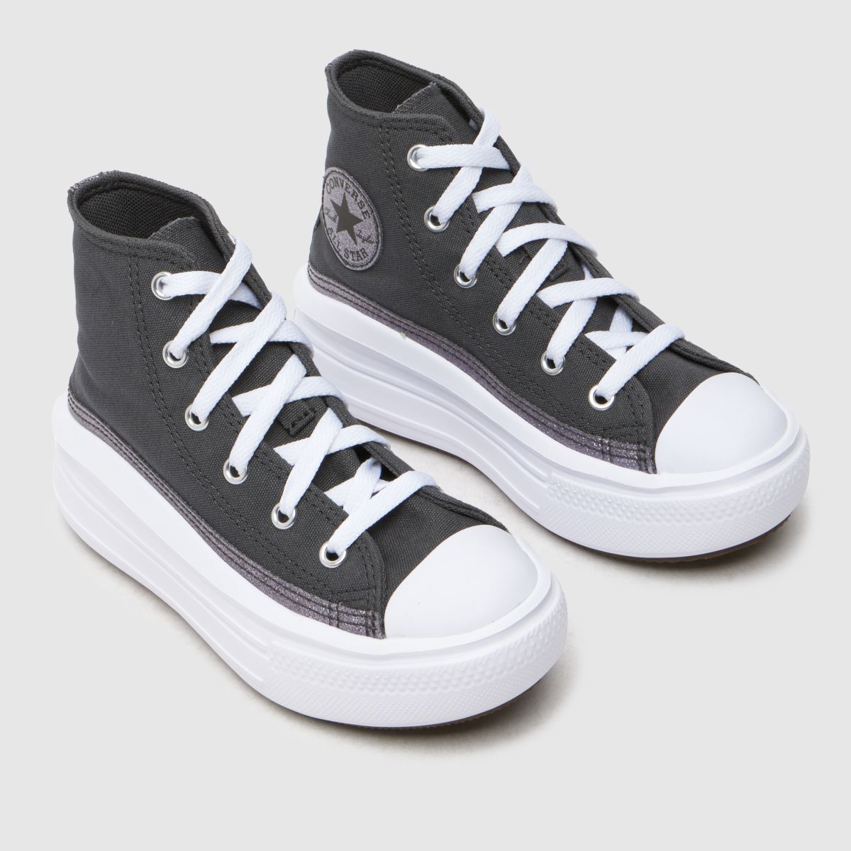 Converse All Star Move Hi Glitter Girls Junior in Black Converse All Star Move Hi Glitter 4
