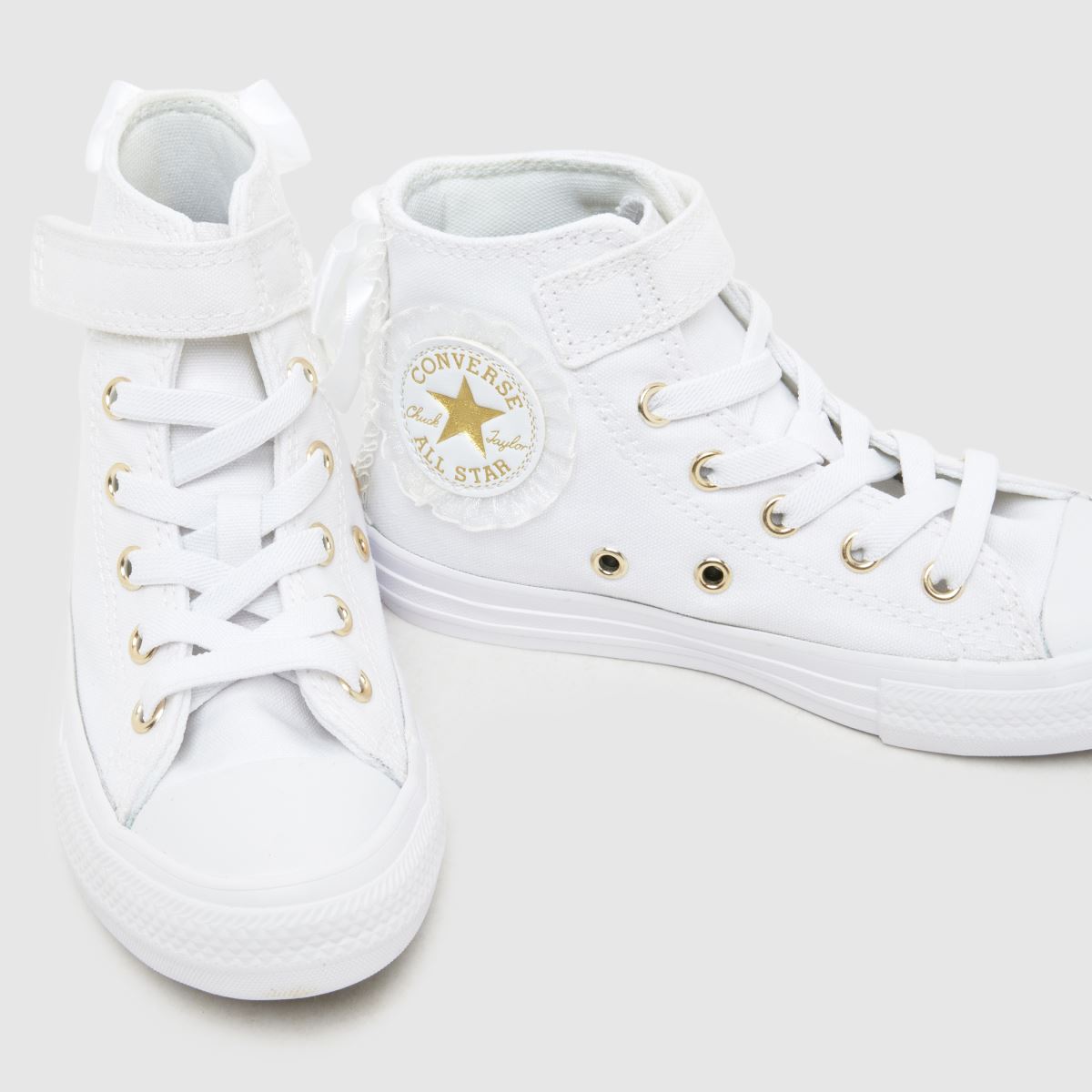 Converse All Star Hi Ruffles Girls Junior in White Converse All Star Hi Ruffles 4
