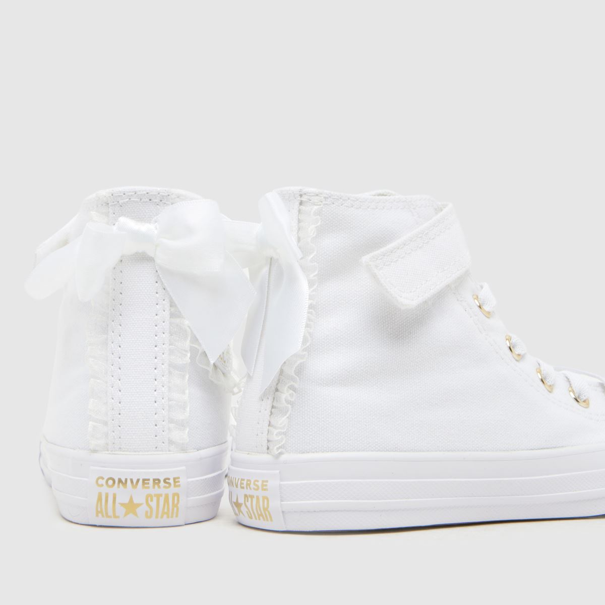 Converse All Star Hi Ruffles Girls Junior in White Converse All Star Hi Ruffles 7