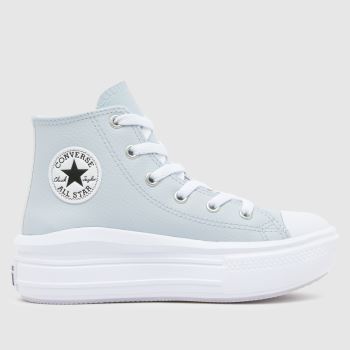 Converse Light Grey All Star Hi Move Girls Junior