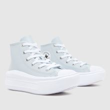 Converse All Star Hi Move Girls Junior in Light Grey Converse All Star Hi Move,2 of 4