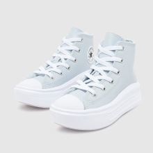 Converse All Star Hi Move Girls Junior in Light Grey Converse All Star Hi Move,3 of 4