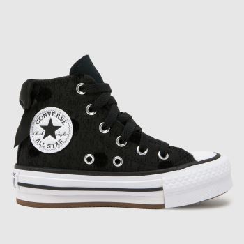 Converse Black All Star EVA Lift Hi Girls Junior