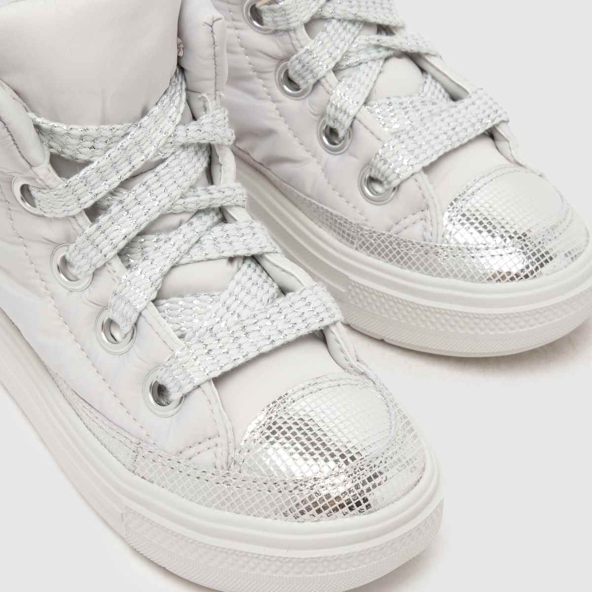 Converse All Star Disco Hi Girls Toddler in Silver Converse All Star Disco Hi 4