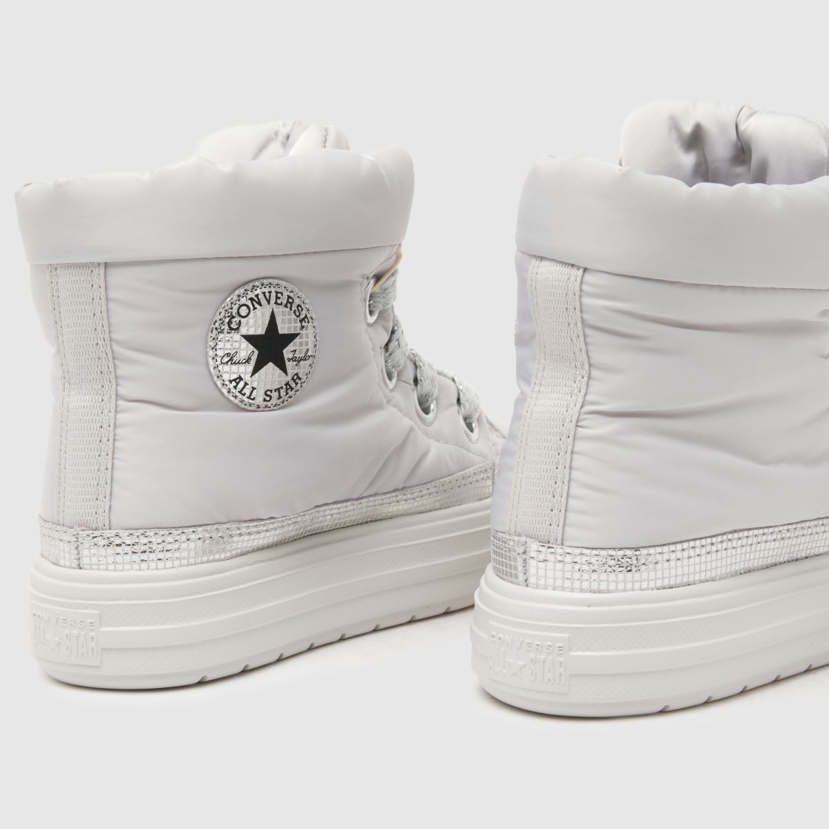 Converse All Star Disco Hi Girls Toddler in Silver Converse All Star Disco Hi 7
