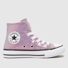 Converse All Star Hi 1V Glitter Girls Junior in Lilac Converse All Star Hi 1V Glitter,1 of 4