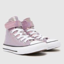 Converse All Star Hi 1V Glitter Girls Junior in Lilac Converse All Star Hi 1V Glitter,2 of 4