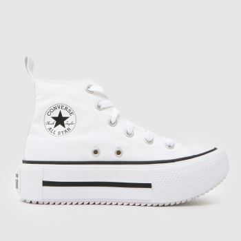 Converse White All Star Lift Double Stack Girls Junior
