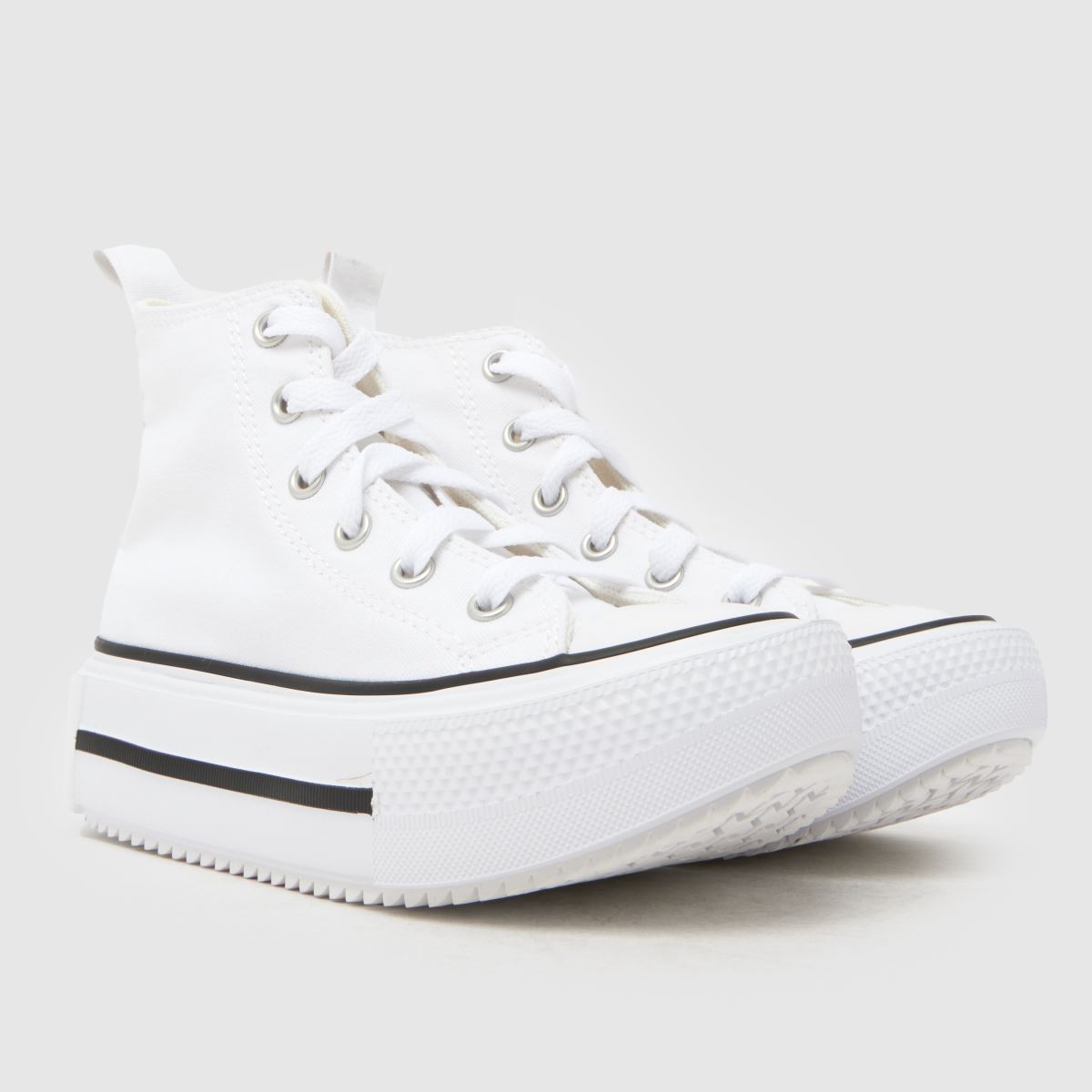 Converse All Star Lift Double Stack Girls Junior in White Converse All Star Lift Double Stack 1