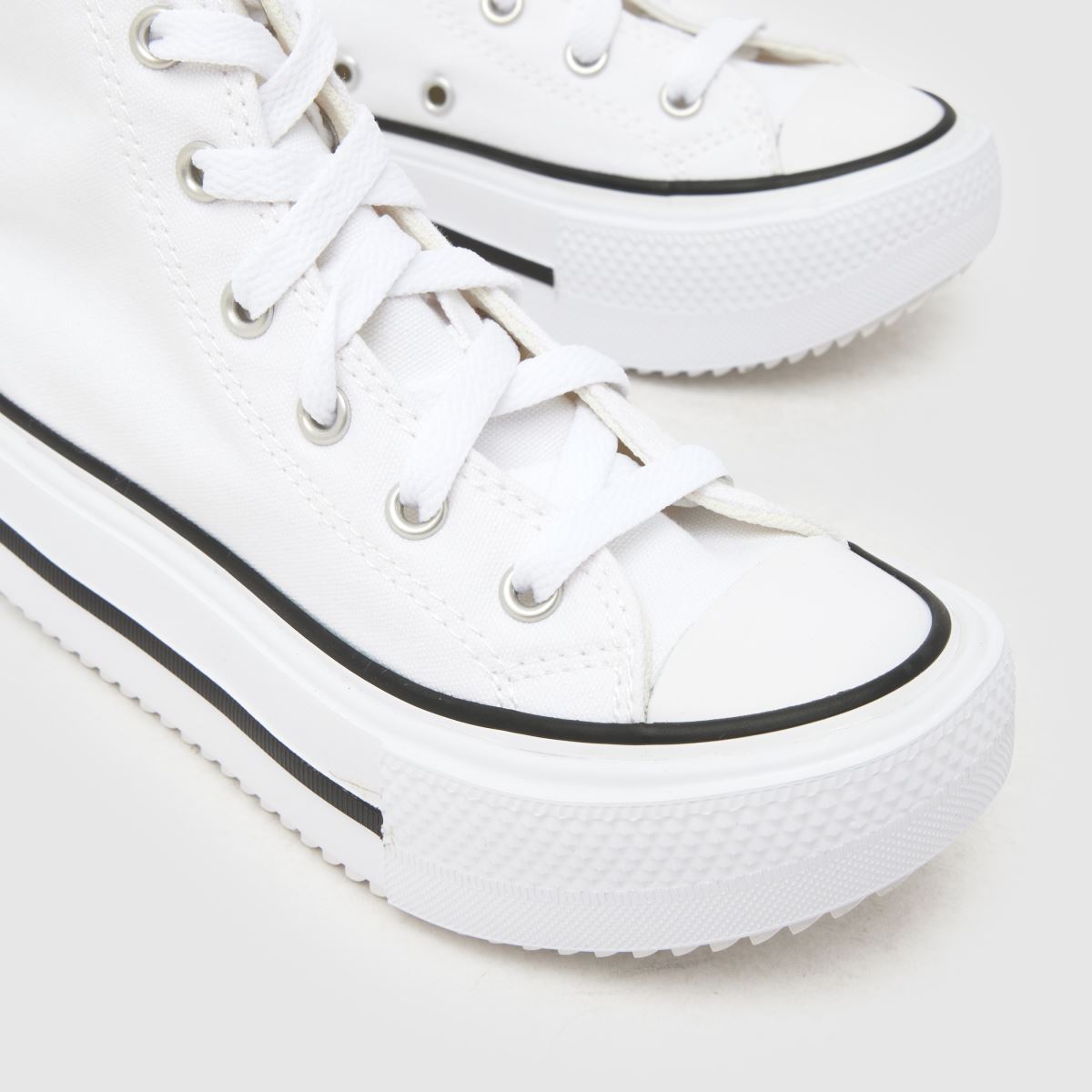 Converse All Star Lift Double Stack Girls Junior in White Converse All Star Lift Double Stack 4