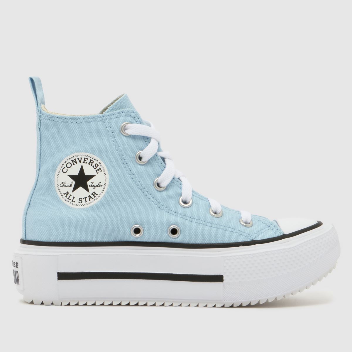 Converse Pale Blue All Star Lift Double Stack Girls Junior Trainers