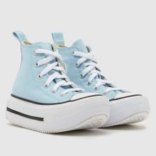 Converse All Star Lift Double Stack Girls Junior in Pale Blue Converse All Star Lift Double Stack,2 of 4