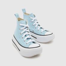 Converse All Star Lift Double Stack Girls Junior in Pale Blue Converse All Star Lift Double Stack,3 of 4