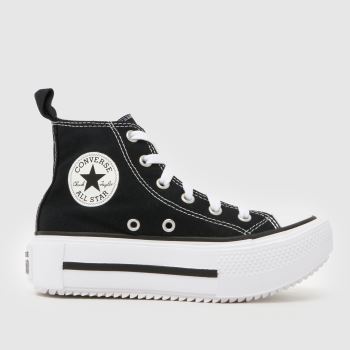Converse Black All Star Lift Double Stack Girls Junior