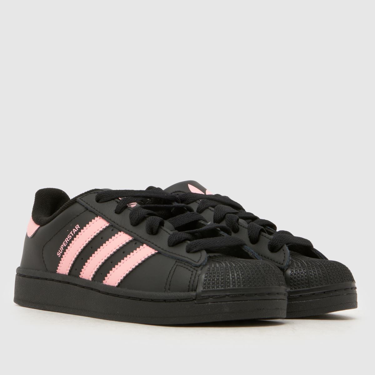 adidas Superstar II Girls Junior in Black & pink adidas Superstar II 1